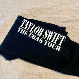 Taylor Swift The Eras Tour Black Sweatpants Size LARGE Official Merch